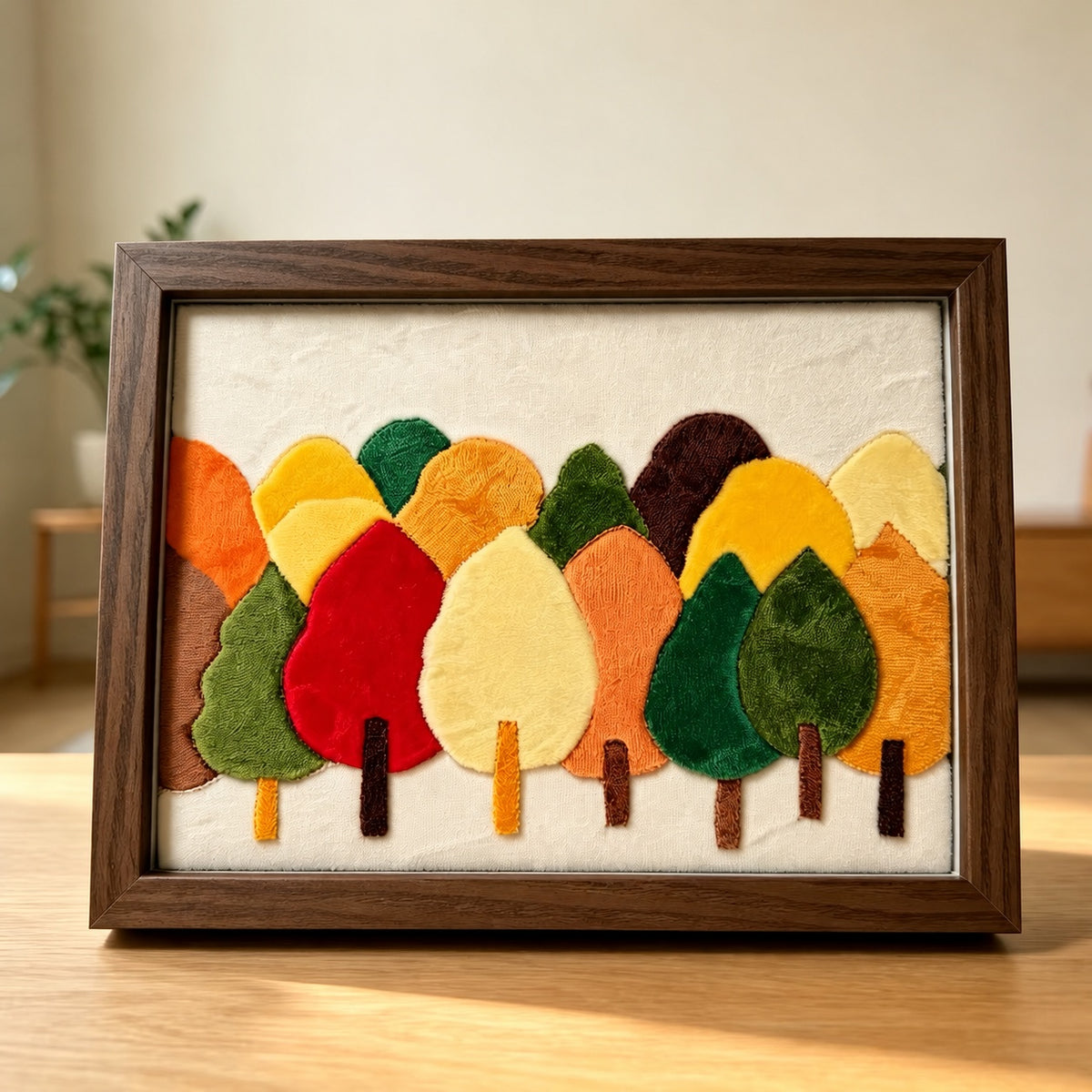 Autumn Forest Fabric Art