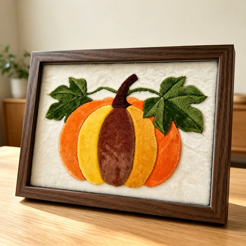 Autumn Pumpkin Fabric Art