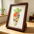 Floral Patchwork Carrot Fabric Art