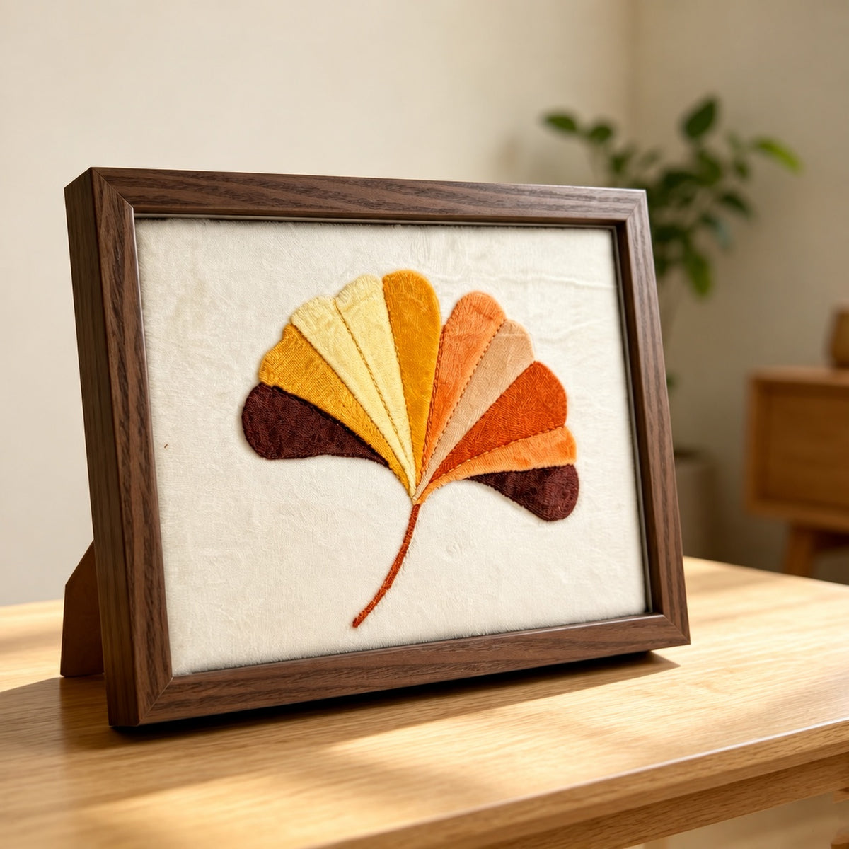 Ginkgo Leaf Fabric Art