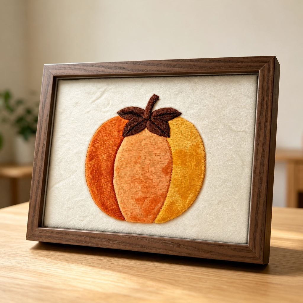 Harvest Pumpkin Fabric Art