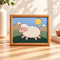 Mountain Meadow Lamb Fabric Art