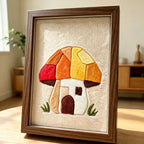 Mushroom Cottage Fabric Art