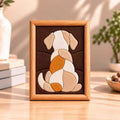 Patchwork Puppy Fabric Art — Back View