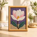 Pink Magnolia Fabric Art